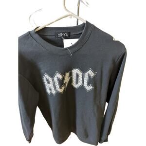 ACDC Studded Pullover Vinyl Icons Small Fringe Grunge Revival Streetcore NEW